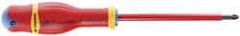 Facom - PZ.0 Point, 75mm Blade Length Posidrive Screwdriver - 175mm OAL - Exact Industrial Supply