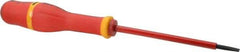 Facom - 200mm OAL Standard Slotted Screwdriver - 100mm Blade Length, Round Shank, Ergonomic Handle - Exact Industrial Supply