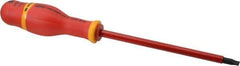 Facom - 269mm OAL Standard Slotted Screwdriver - 150mm Blade Length, Round Shank, Ergonomic Handle - Exact Industrial Supply