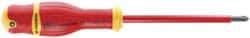 Facom - #3, 11-1/32" OAL, Insulated Phillips Screwdriver - 5-29/32" Blade Length, Round Shank, Ergonomic Handle - Exact Industrial Supply