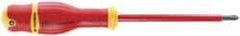 Facom - #3, 11-1/32" OAL, Insulated Phillips Screwdriver - 5-29/32" Blade Length, Round Shank, Ergonomic Handle - Exact Industrial Supply