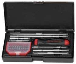 GearWrench - 39 Piece, Screwdriver Bit Set - #0, 1, 2 & 3 Phillips, 3 to 8mm & 1/8 to 5/16" Hex, T8 to T40 Torx, 4, 5.5, 6.5mm, 5/32, 7/32, 1/4" Slotted - Exact Industrial Supply