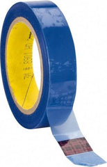 3M - 1" Wide x 72 Yd Long Blue Polyester Film Painter's Tape - Series 8901, 2.3 mil Thick, 26 In/Lb Tensile Strength - Exact Industrial Supply