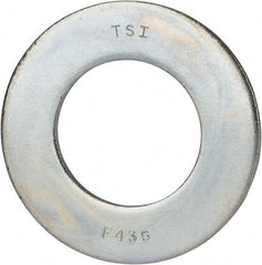 Value Collection - 1-3/4" Screw, Grade 8 Alloy Steel SAE Flat Washer - 1-7/8" ID x 3-3/8" OD, 0.196" Thick, Zinc-Plated Finish - Exact Industrial Supply