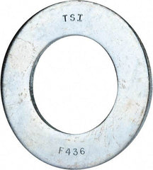 Value Collection - 2" Screw, Grade 8 Alloy Steel SAE Flat Washer - 2-1/8" ID x 3-3/4" OD, 0.196" Thick, Zinc-Plated Finish - Exact Industrial Supply