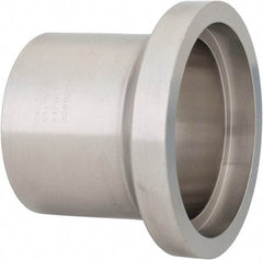 VNE - 2-1/2", E-Line Style, Sanitary Stainless Steel Pipe Long Welding Ferrule - Female Connection, Grade 316L - Exact Industrial Supply