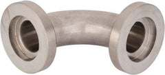 VNE - 1", E-Line Style, Sanitary Stainless Steel Pipe 90° Elbow - Female x Female Connection, Grade 304 - Exact Industrial Supply