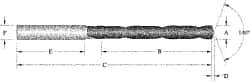 Allied Machine and Engineering - 6mm, 140° Point, Spiral Flute, Solid Carbide Taper Length Drill Bit - Multilayer Finish, 101.1mm OAL, Series ASC320 - Exact Industrial Supply