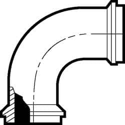 VNE - 4" E-Line Style Sanitary Stainless Steel Pipe 90° Elbow - Exact Industrial Supply