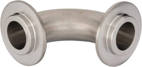VNE - 1", E-Line Style, Sanitary Stainless Steel Pipe 90° Elbow - Male x Male Connection, Grade 304 - Exact Industrial Supply