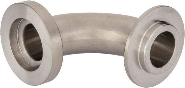 VNE - 1", E-Line Style, Sanitary Stainless Steel Pipe 90° Elbow - Male x Female Connection, Grade 304 - Exact Industrial Supply