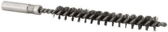 Value Collection - 5/16" Diam Helical Steel Tube Brush - 0.006" Filament Diam, 2-3/8" Brush Length, 4" OAL, 3/16-24 Female Shank - Exact Industrial Supply