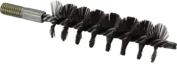 Value Collection - 1-1/2" Diam Helical Steel Tube Brush - 0.012" Filament Diam, 4-1/4" Brush Length, 7-1/2" OAL, 1/2-12 Male Shank - Exact Industrial Supply