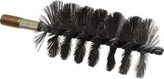 Value Collection - 2-1/4" Diam Helical Steel Tube Brush - Single Spiral, 0.012" Filament Diam, 4-1/4" Brush Length, 7-1/2" OAL, 1/2-12 Male Shank - Exact Industrial Supply