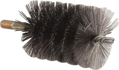 Value Collection - 3" Diam Helical Steel Tube Brush - 0.014" Filament Diam, 4-1/4" Brush Length, 7-1/2" OAL, 1/2-12 Male Shank - Exact Industrial Supply