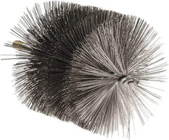 Value Collection - 5-1/2" Diam Helical Steel Tube Brush - 0.02" Filament Diam, 4-1/4" Brush Length, 7-1/2" OAL, 1/2-12 Male Shank - Exact Industrial Supply