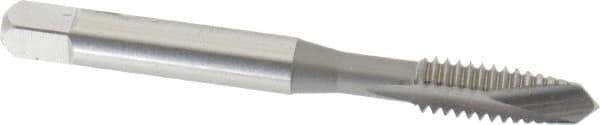 OSG - #0-80 UNF, 2 Flute, Bright Finish, High Speed Steel Spiral Point Tap - Plug Chamfer, Right Hand Thread, 1-5/8" OAL, 5/16" Thread Length, 0.141" Shank Diam, 2B Class of Fit - Exact Industrial Supply