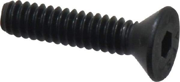 Value Collection - #10-24 UNC Hex Socket Drive, 82° Flat Screw - Alloy Steel, Black Oxide Finish, Fully Threaded, 7/8" OAL - Exact Industrial Supply