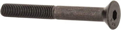 Value Collection - 1/4-28 UNF Hex Socket Drive, 82° Flat Screw - Alloy Steel, Black Oxide Finish, Partially Threaded, 2-1/4" OAL - Exact Industrial Supply