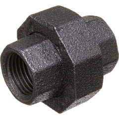 Black Pipe Fittings; Fitting Type: Union; Fitting Size: 3/8″; Material: Malleable Iron; Finish: Black; Fitting Shape: Straight; Thread Standard: NPT; Connection Type: Threaded; Lead Free: No; Standards: ASME B16.39; ASME B1.2.1