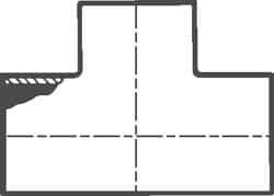 VNE - 4", Unpolished Style, Sanitary Stainless Steel Pipe Tee - Butt Weld x Butt Weld x Butt Weld Connection, Grade 316L - Exact Industrial Supply