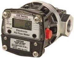 GPI - 1/2" Port Oval Gear Flowmeter - 800 Max psi, 0.3 to 7.9 GPM, Aluminum - Exact Industrial Supply