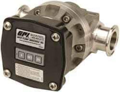 GPI - 1" FNPT Port Oval Gear Flowmeter - 800 Max psi, 1.6 to 32 GPM, Aluminum - Exact Industrial Supply