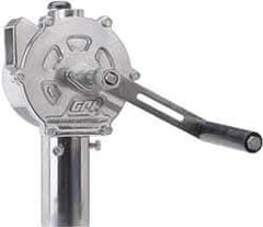 GPI - 3/4" Outlet, 10 GPM, Aluminum Hand Operated Rotary Pump - For 15, 30 & 55 Gal Drums, For Diesel Fuel, Kerosene, Medium Weight Oils & Gasoline - Exact Industrial Supply