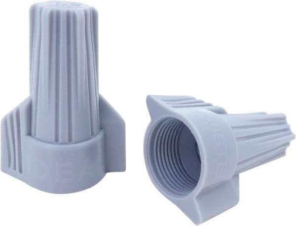 Ideal - 2, 14 to 2, 8 + 2, 12 AWG, 600 Volt, Flame Retardant, Wing Twist on Wire Connector - Gray, 221°F - Exact Industrial Supply