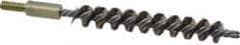 Value Collection - 1/2" Diam Helical Stainless Steel Tube Brush - 0.012" Filament Diam, 3-1/2" Brush Length, 5-1/2" OAL, 1/4-20 Male Shank - Exact Industrial Supply