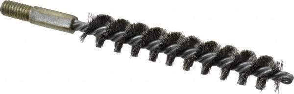 Value Collection - 5/8" Diam Helical Stainless Steel Tube Brush - 0.012" Filament Diam, 3-1/2" Brush Length, 5-1/2" OAL, 5/16-18 Male Shank - Exact Industrial Supply