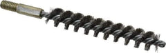 Value Collection - 5/8" Diam Helical Stainless Steel Tube Brush - 0.012" Filament Diam, 3-1/2" Brush Length, 5-1/2" OAL, 5/16-18 Male Shank - Exact Industrial Supply