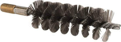 Value Collection - 1-1/2" Diam Helical Stainless Steel Tube Brush - 0.012" Filament Diam, 4-1/4" Brush Length, 7-1/2" OAL, 1/2-12 Male Shank - Exact Industrial Supply