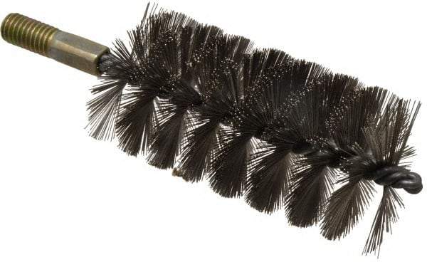 Value Collection - 2-1/4" Diam Helical Stainless Steel Tube Brush - 0.012" Filament Diam, 4-1/4" Brush Length, 7-1/2" OAL, 1/2-12 Male Shank - Exact Industrial Supply