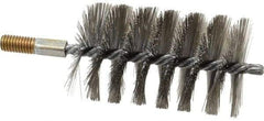 Value Collection - 2-3/4" Diam Helical Stainless Steel Tube Brush - 0.014" Filament Diam, 4-1/4" Brush Length, 7-1/2" OAL, 1/2-12 Male Shank - Exact Industrial Supply