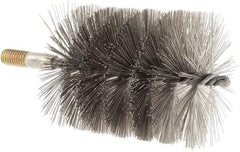 Value Collection - 3-1/2" Diam Helical Stainless Steel Tube Brush - 0.016" Filament Diam, 4-1/4" Brush Length, 7-1/2" OAL, 1/2-12 Male Shank - Exact Industrial Supply