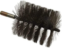 Value Collection - 4" Diam Helical Stainless Steel Tube Brush - 0.016" Filament Diam, 4-1/4" Brush Length, 7-1/2" OAL, 1/2-12 Male Shank - Exact Industrial Supply
