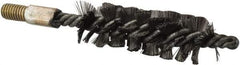 Value Collection - 1-1/4" Diam Helical Steel Tube Brush - Single Spiral, 0.012" Filament Diam, 4" Brush Length, 7" OAL, 1/2-12 Male Shank - Exact Industrial Supply