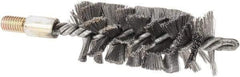Value Collection - 1-3/4" Diam Helical Steel Tube Brush - Single Spiral, 0.012" Filament Diam, 4" Brush Length, 7" OAL, 1/2-12 Male Shank - Exact Industrial Supply