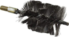 Value Collection - 3" Diam Helical Steel Tube Brush - Single Spiral, 0.016" Filament Diam, 4" Brush Length, 7" OAL, 1/2-12 Male Shank - Exact Industrial Supply