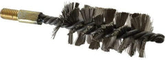 Value Collection - 1-3/4" Diam Helical Stainless Steel Tube Brush - Single Spiral, 0.012" Filament Diam, 4" Brush Length, 7" OAL, 1/2-12 Male Shank - Exact Industrial Supply