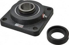 Browning - 1-1/2" ID, 5-1/8" OAL x 5-1/8" OAH 4-Bolt Flange - 4,467 Lb Static Cap, 7,340 Lb Dyn Cap, 4" Btw Mnt Hole Ctrs, Cast Iron - Exact Industrial Supply