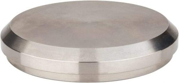 VNE - 4", Bevel Seat Style, Sanitary Stainless Steel Pipe End Cap - Plain End Cap Connection, Grade 316/316L - Exact Industrial Supply
