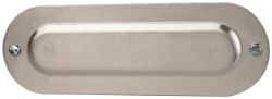 Cooper Crouse-Hinds - 2" Trade, Aluminum Conduit Body Cover Plate - Use with Series 5 Conduit Outlet Bodies - Exact Industrial Supply
