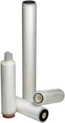 Parker - 2-1/2" OD, 1µ, Polypropylene Absolute Rated-Pleated-Melt Blown Cartridge Filter - 10" Long - Exact Industrial Supply