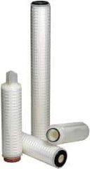 Parker - 2-1/2" OD, 20µ, Polypropylene Absolute Rated-Pleated-Melt Blown Cartridge Filter - 20" Long - Exact Industrial Supply