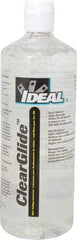 Ideal - 1 Quart Squeeze Bottle, Clear Wire Pulling Lubricant Gel - 30 to 180°F, RoHS Compliant, UL Listed - Exact Industrial Supply