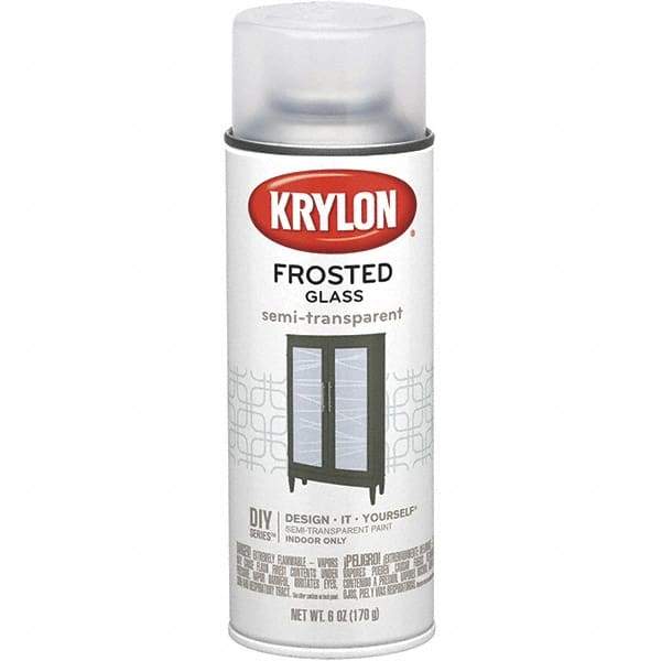 Krylon - Frosted Glass (Color), Frosted, Glass Frosting Spray Paint - 6 oz Container - Exact Industrial Supply