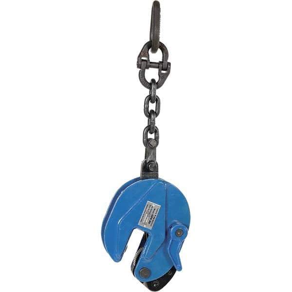 Vestil - 2,000 Lbs. Load Capacity Plate Clamp - 0.8 Inch Max Thickness, 3 Inch Throat Depth and 3 Inch Bale Opening - Exact Industrial Supply