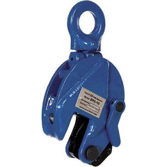 Vestil - 1,000 Lbs. Load Capacity Plate Clamp - 0.6 Inch Max Thickness, 1.56 Inch Throat Depth and 1.1 Inch Bale Opening - Exact Industrial Supply